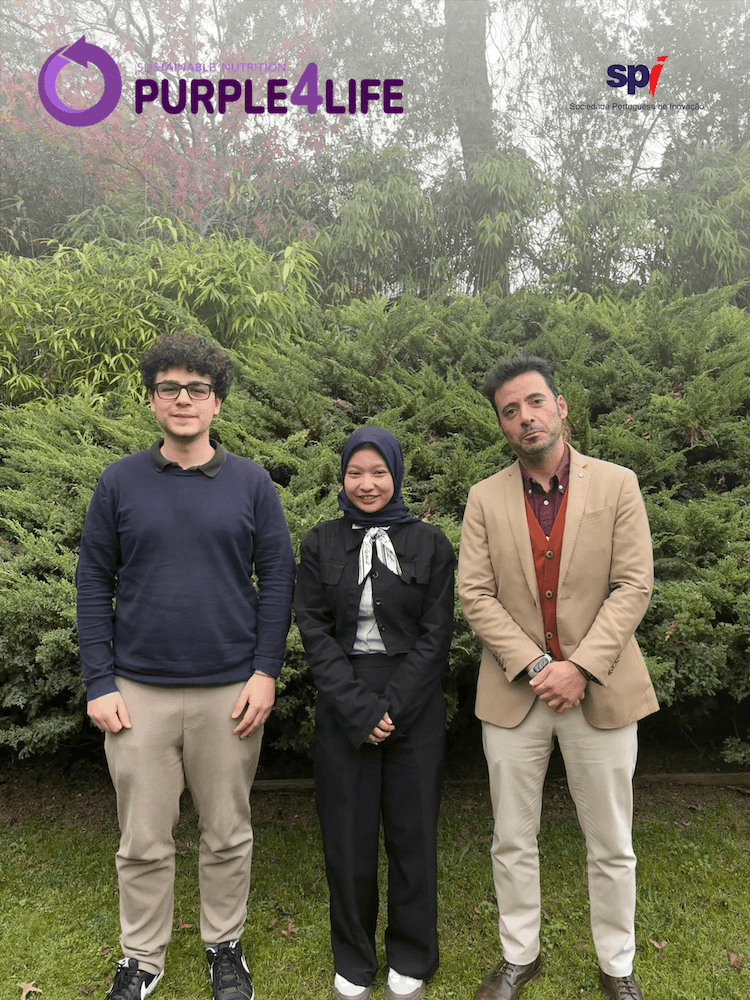 Photo of the SPI team on the Purple4Life project